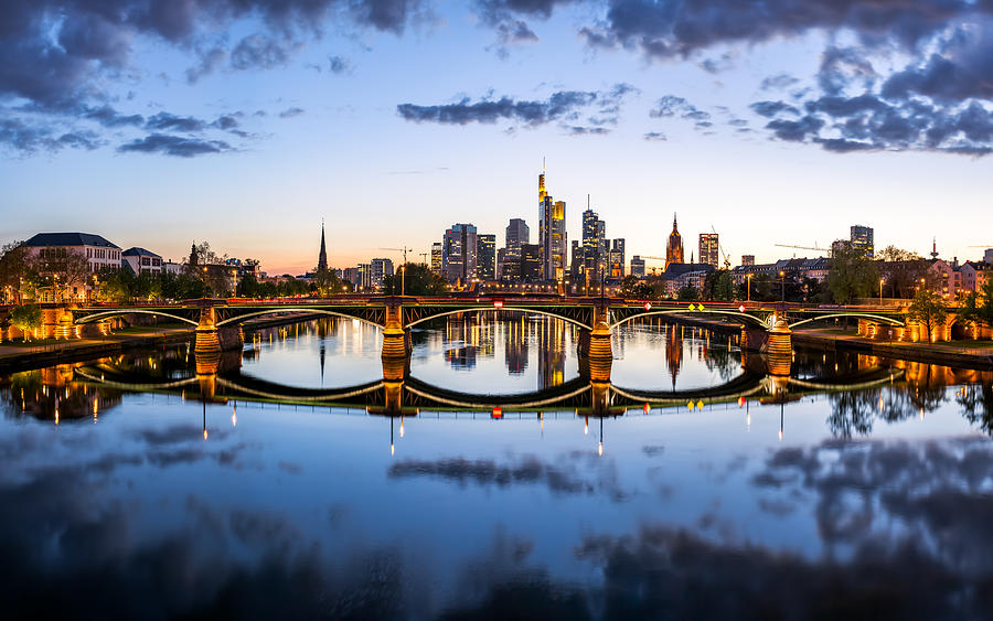 Frankfurt, Skyline, Large Panorama, Hessen, Germany Photograph by Joe Daniel Price