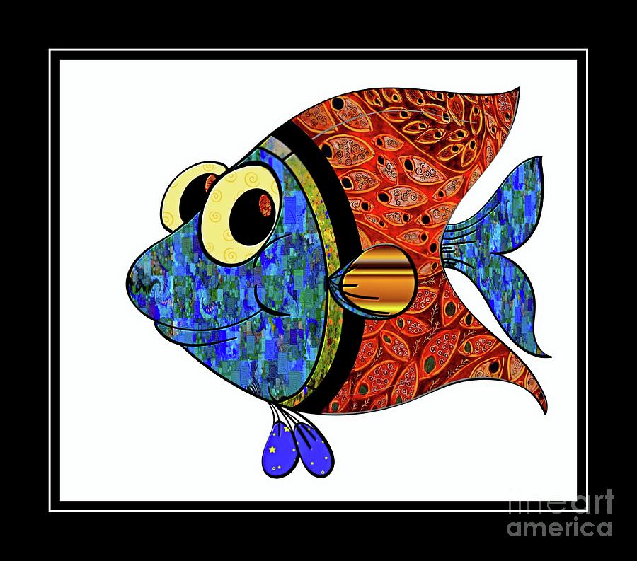 Freddie the Fish  Mixed Media by Elaine Manley