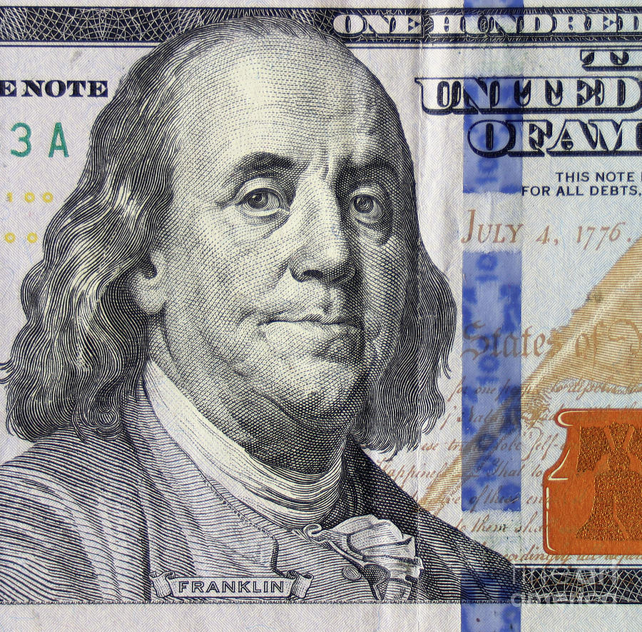 Franklin $100 Bill 3811 Photograph by Jack Schultz - Fine Art America