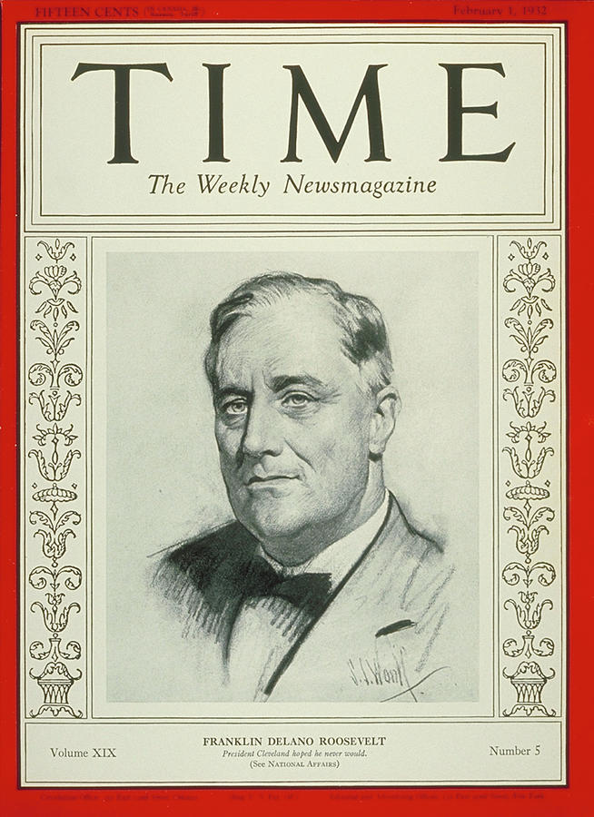 Franklin D. Roosevelt - 1932 Photograph by S J Woolf