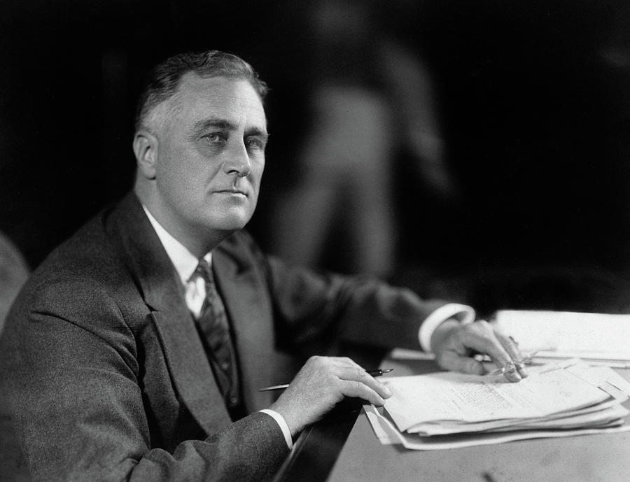 Franklin Delano Roosevelt Painting By American School - Pixels