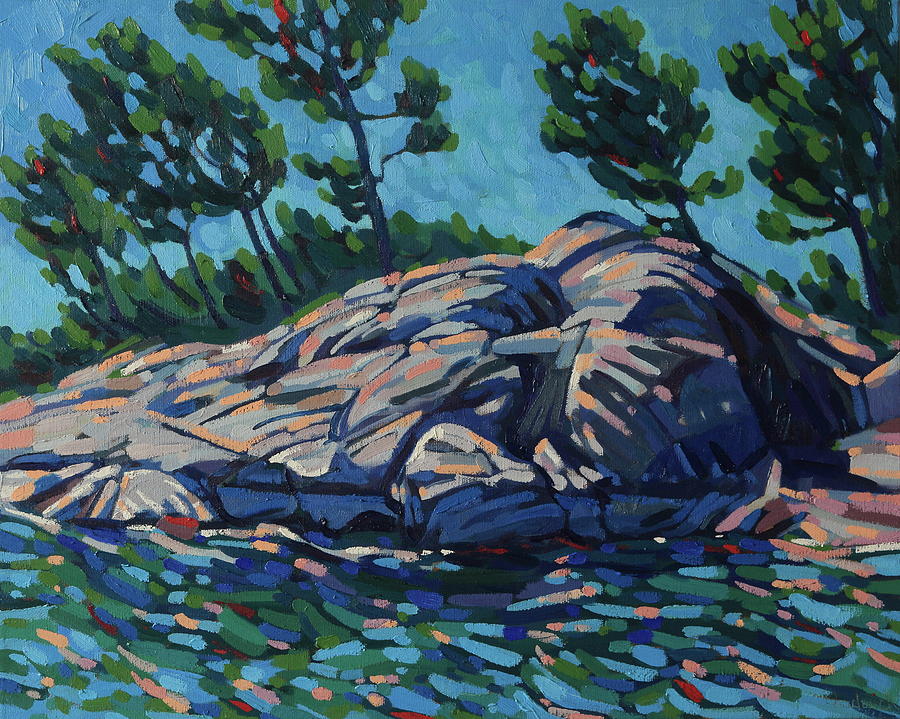 Franklin Rocky Pines Painting by Phil Chadwick