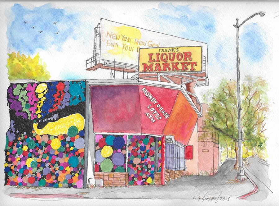 Franks Liquor Market, Centruy City, California Painting by Carlos G Groppa