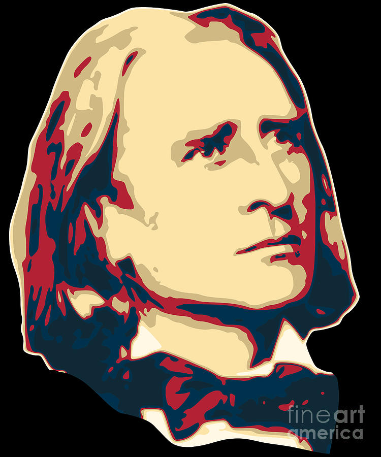 Franz Liszt Digital Art by Filip Schpindel