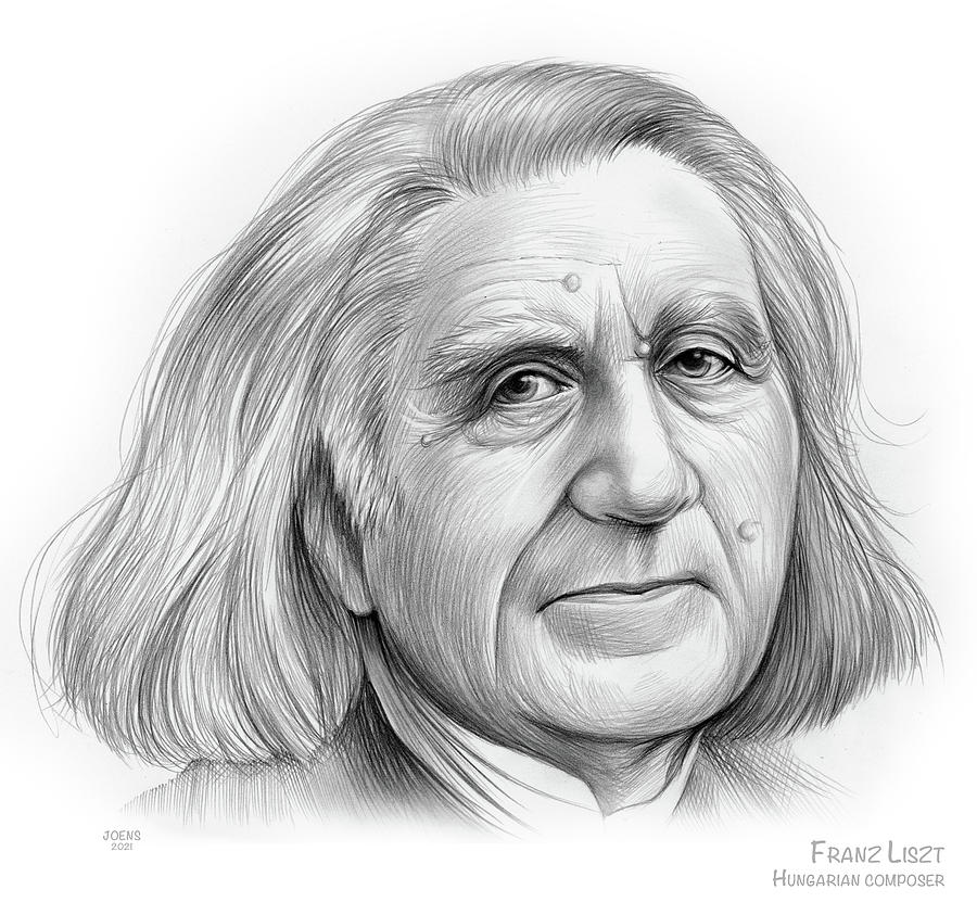Franz Liszt - Pencil Drawing