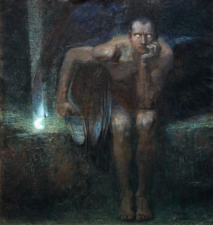 Franz Stuck Lucifer Painting By Les Classics Fine Art America   Franz Stuck Lucifer Les Classics 