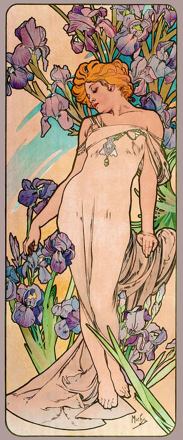 Frau Jugendstil Kunst Art Nouveau 1 Painting by Tony Rubino