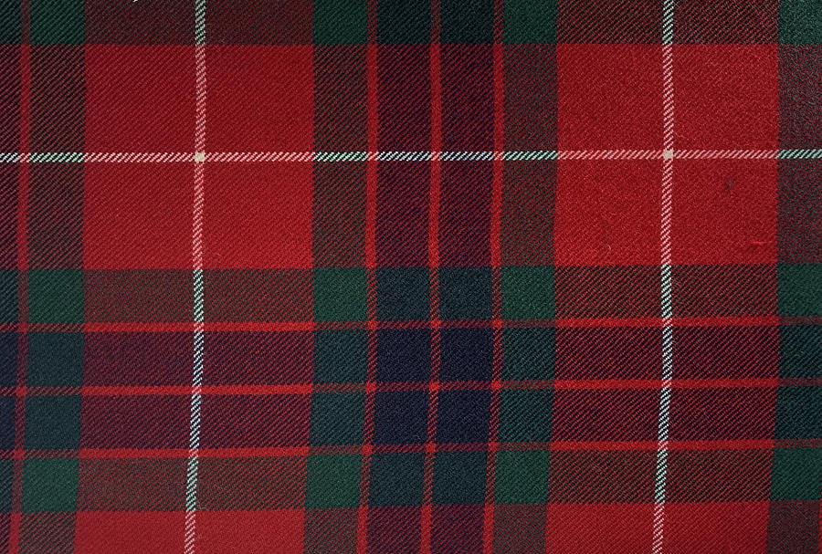 Frazer Red Modern Tartan Digital Art By Charles Dixon-spain