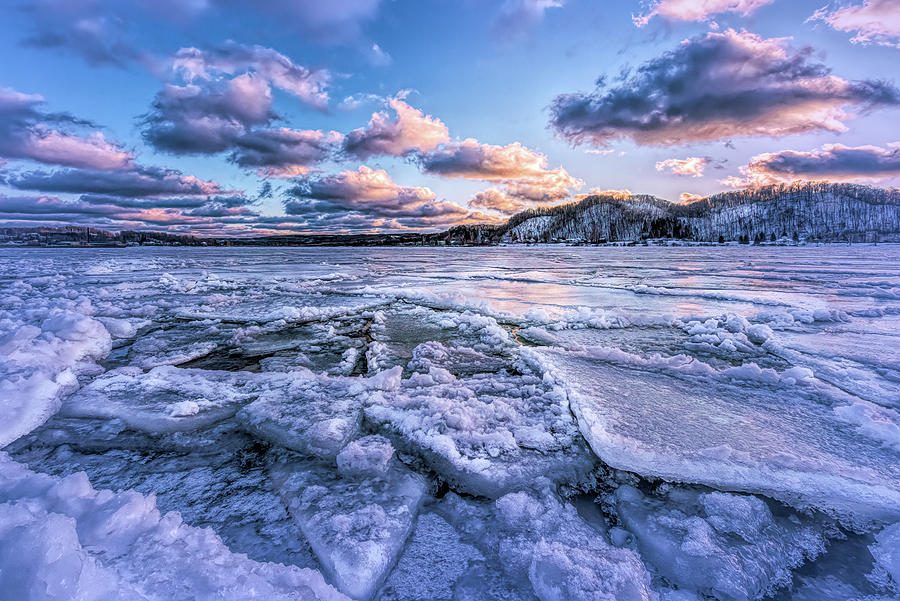 Frazil Ice in Frankfort Photograph by Sheen Watkins