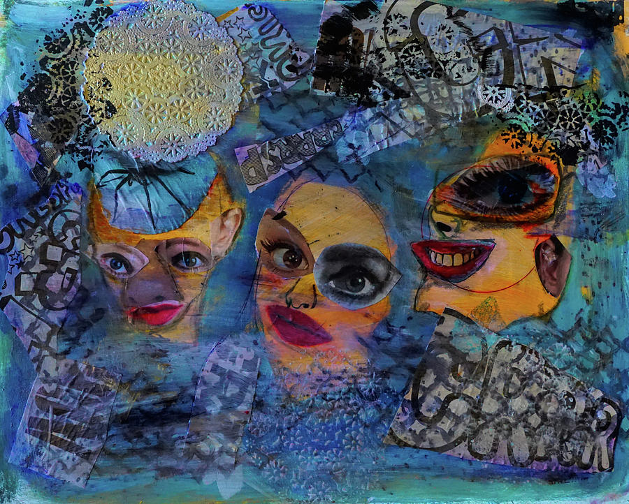 Freaktures Series 1 Mixed Media by Cathy Anderson
