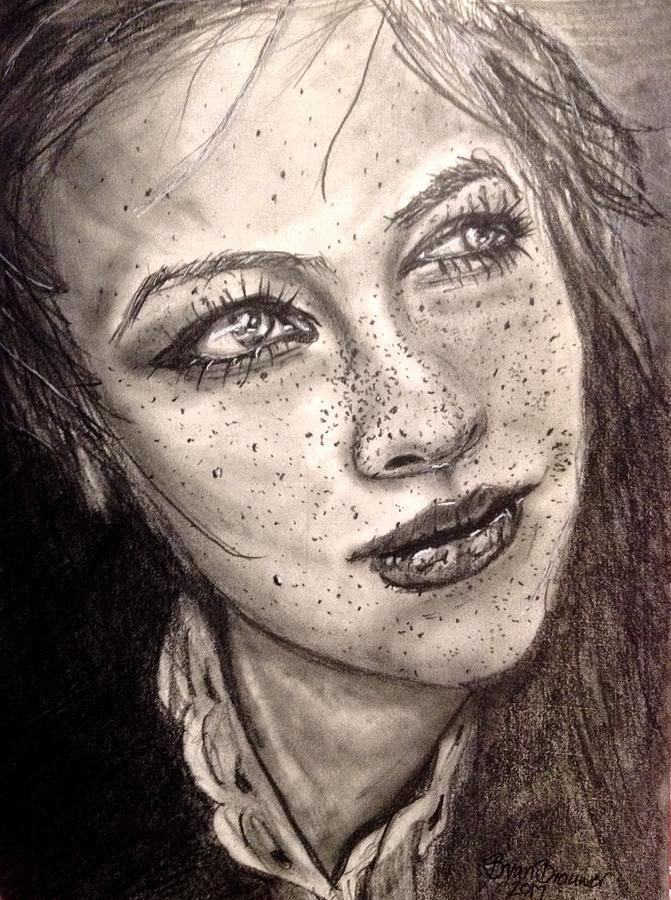 Freckles  Drawing by Bryan Brouwer