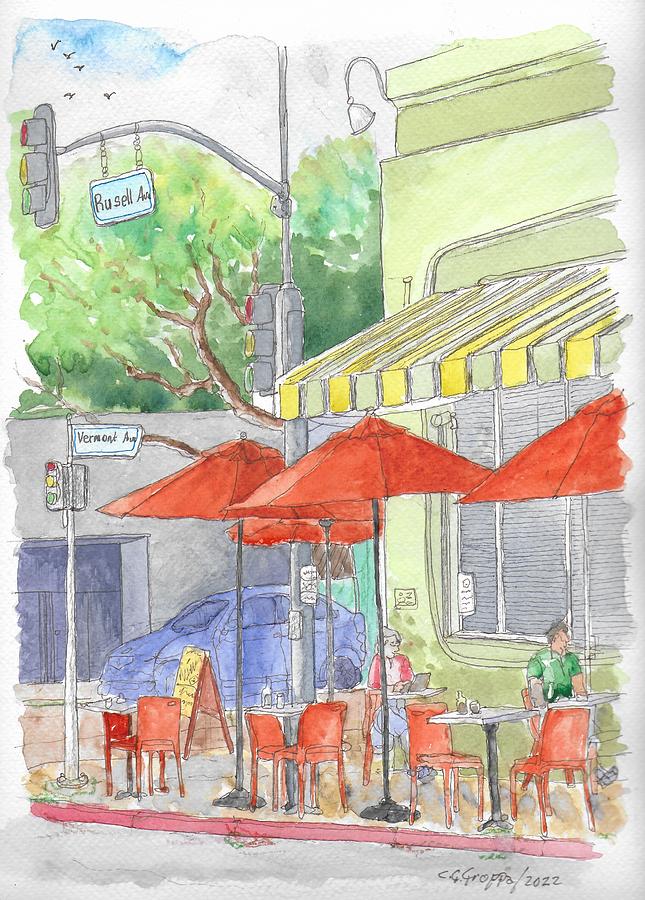 Fred 62 Cafe In Los Feliz, California Painting