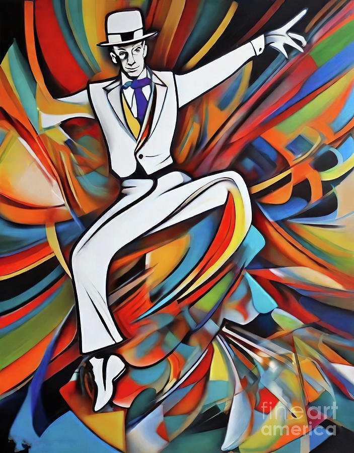 Fred Astaire abstract 5 Digital Art by Movie World Posters