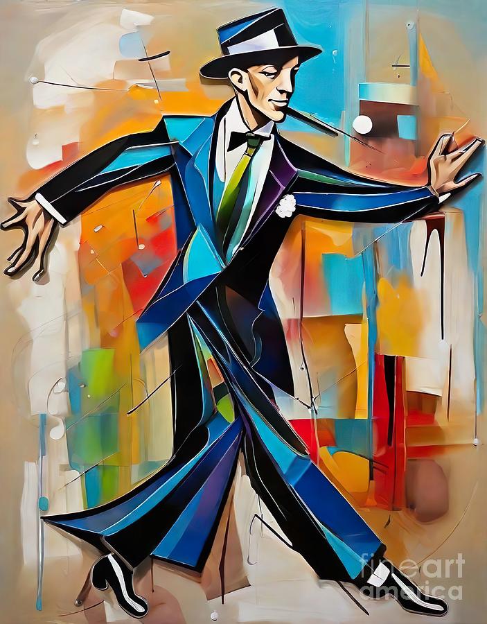 Fred Astaire abstract 8 Digital Art by Movie World Posters