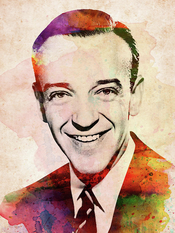 Fred Astaire watercolor portrait Digital Art by Mihaela Pater - Fine ...