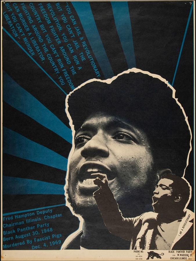 Fred Hampton Vintage Black Panther Poster Black Panthers BLM Classic T ...