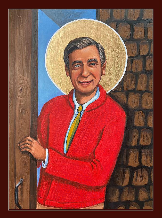 Brick Painting - Fred Rogers  by Kelly Latimore