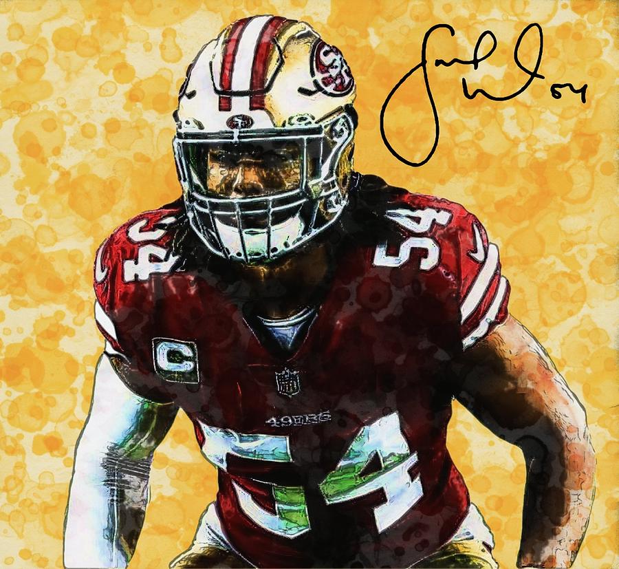 Fred Warner 49ers LB Digital Art by Bob Smerecki - Fine Art America