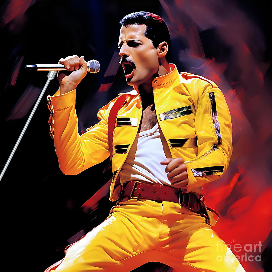 Freddie Mercury Painting - Freddie Mercury 6 by Mark Ashkenazi