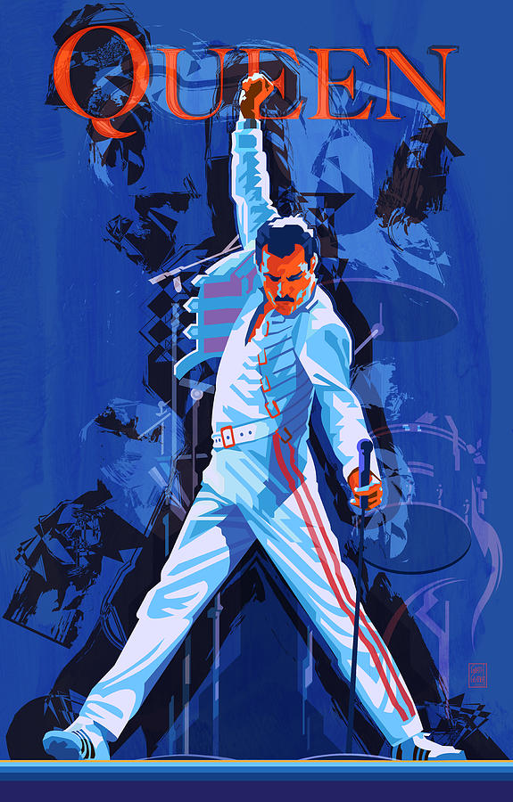 Freddie Mercury Illustration Digital Art