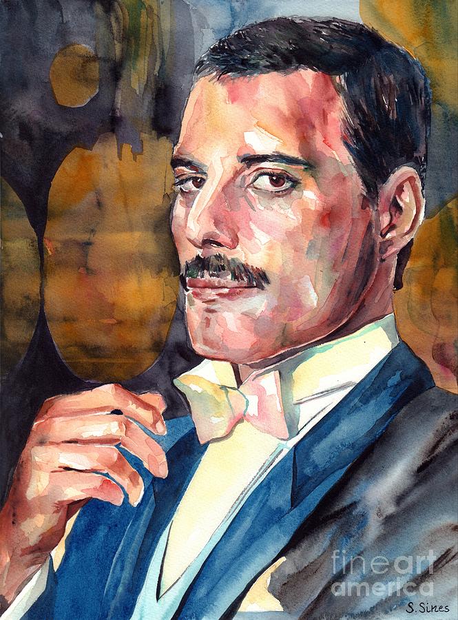 Freddie Painting - Freddie Mercury In Tuxedo by Suzann Sines