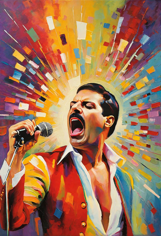 Freddie Mercury Painting - Freddie Mercury - Its a kind of Magic by My Head Cinema