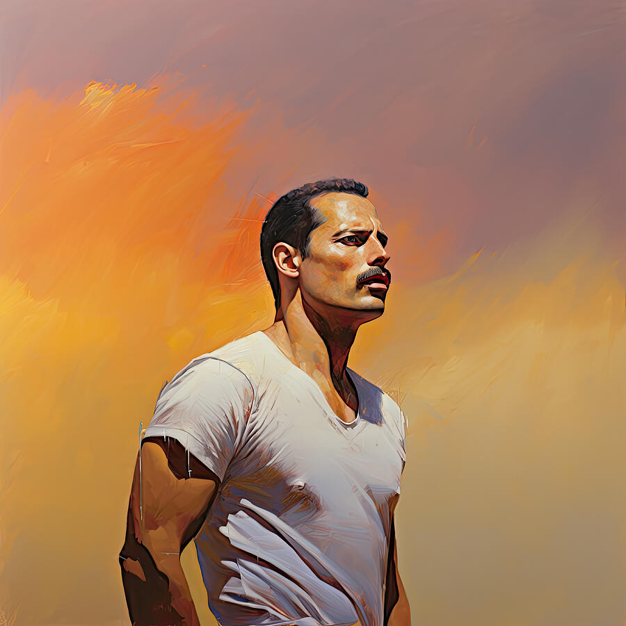 Freddie Mercury Painting - Freddie Mercury No.10 by My Head Cinema