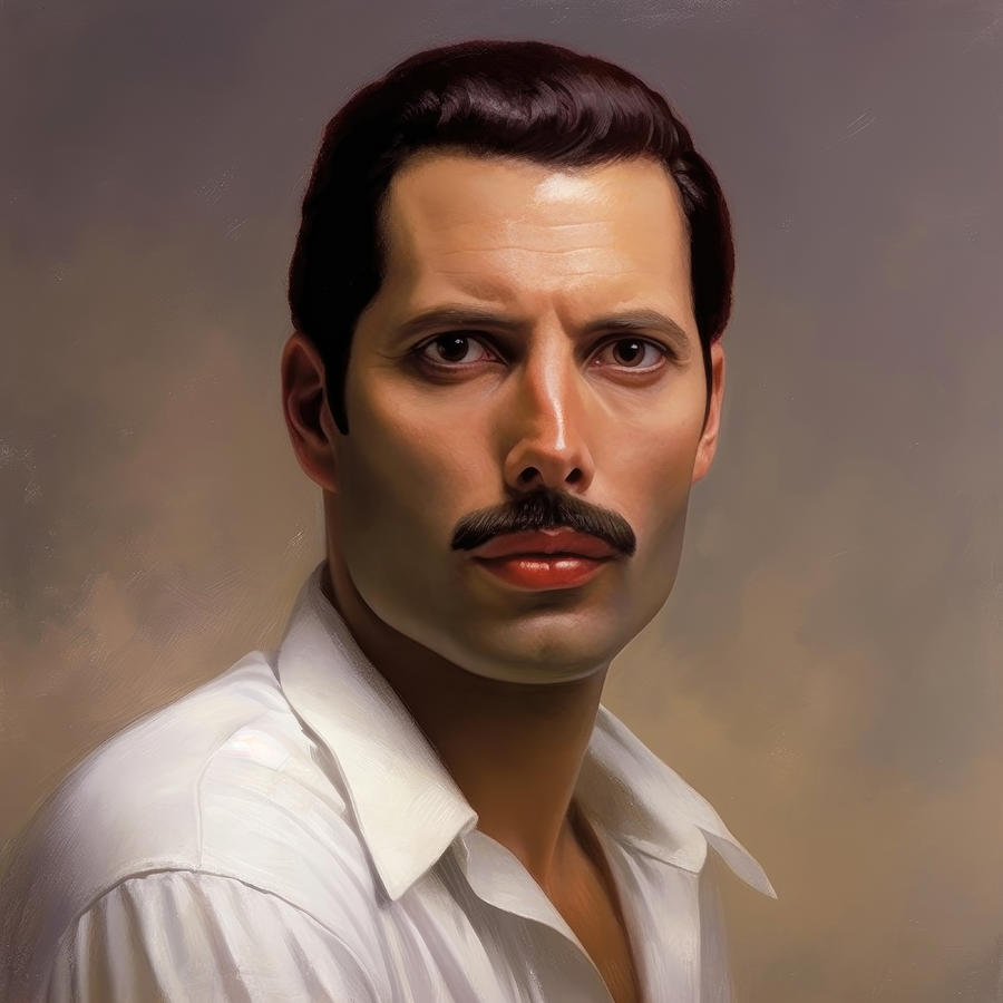 Freddie Mercury Painting - Freddie Mercury No.2 by My Head Cinema