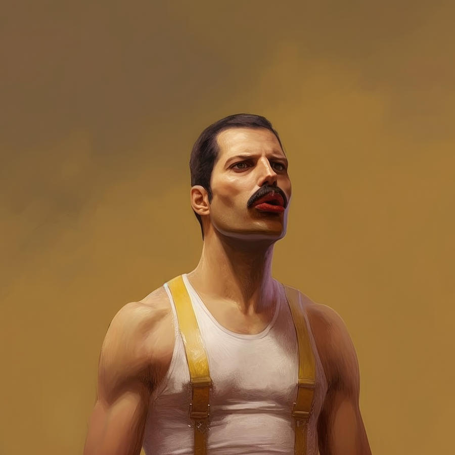 Freddie Mercury Painting - Freddie Mercury No.5 by My Head Cinema