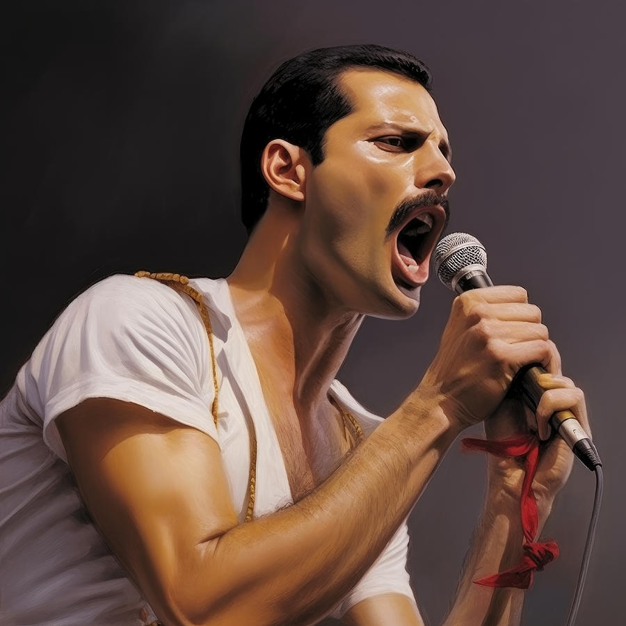 Freddie Mercury Painting - Freddie Mercury No.6 by My Head Cinema
