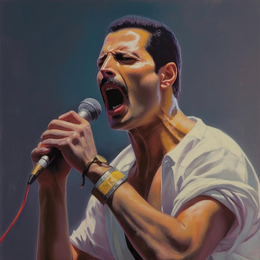 Freddie Mercury Painting - Freddie Mercury No.7 by My Head Cinema