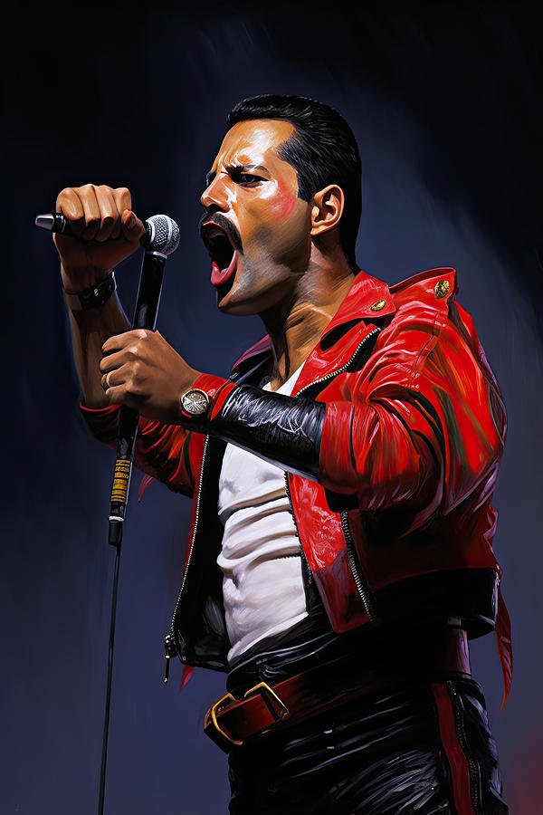 Freddie Mercury Painting - Freddie Mercury No.8 by My Head Cinema