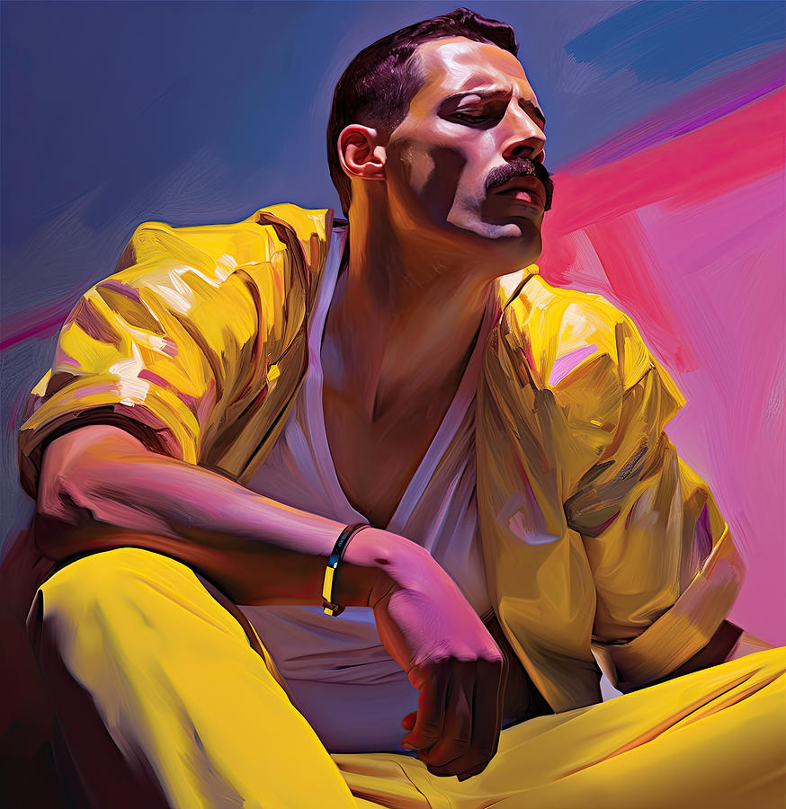 Freddie Mercury Painting - Freddie Mercury No.9 Print by My Head Cinema