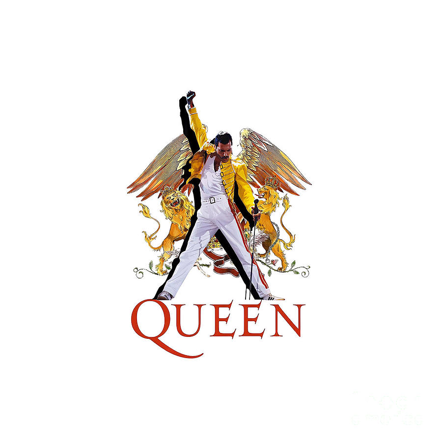 Freddie Mercury Queen Logo Drawing by Sandra J Phillips - Pixels