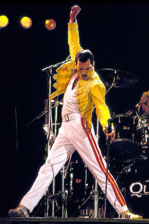Freddie Mercury Queen Painting by Tony Rubino