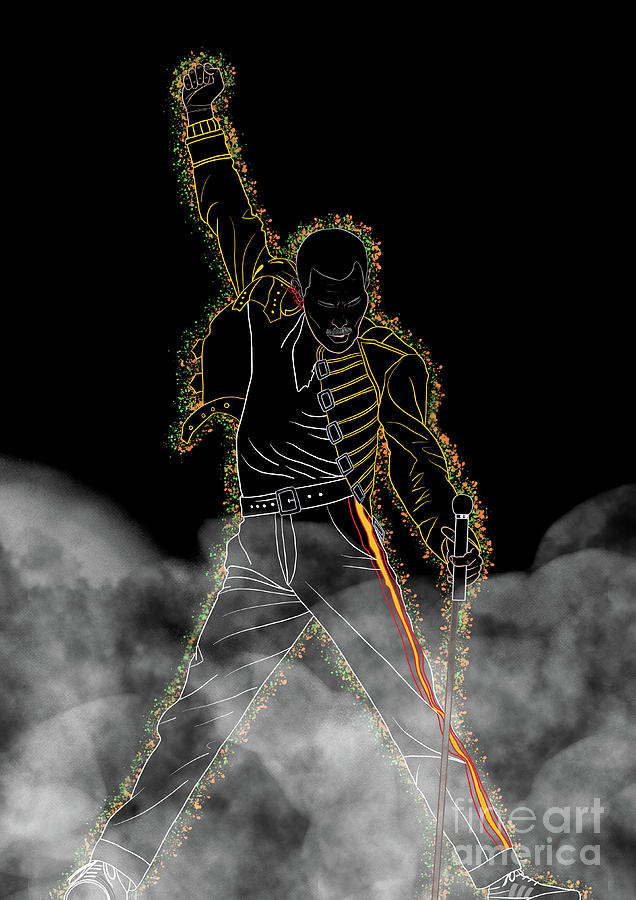 Freddie Mercury Smoke Digital Art by Marisol VB