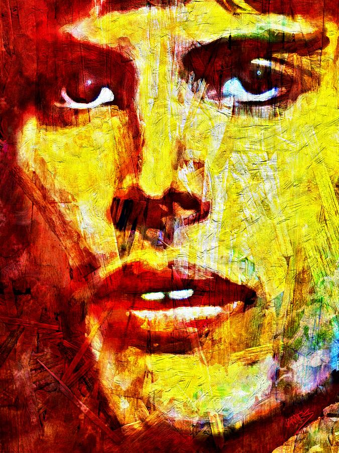 Freddie Mercury Texture Painting by James Shepherd
