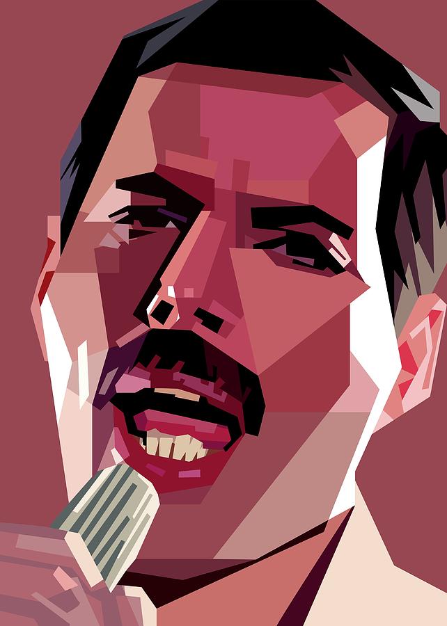 Freddie Mercury Wpap Skintone Digital Art