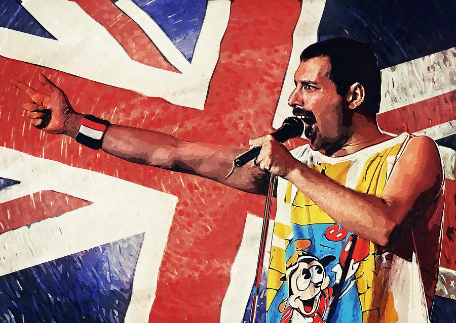 Queen Digital Art - Freddie Mercury by Zapista OU Queen Digital Art - Freddie Mercury by Zapista OU