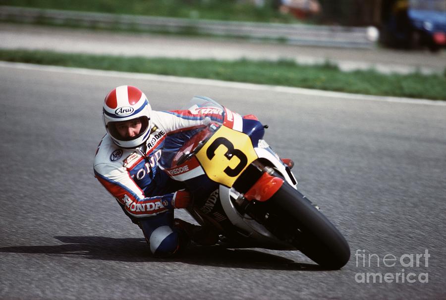 Freddie Spencer. 1983 Nations motorcycle Grand Prix Photograph by Oleg Konin