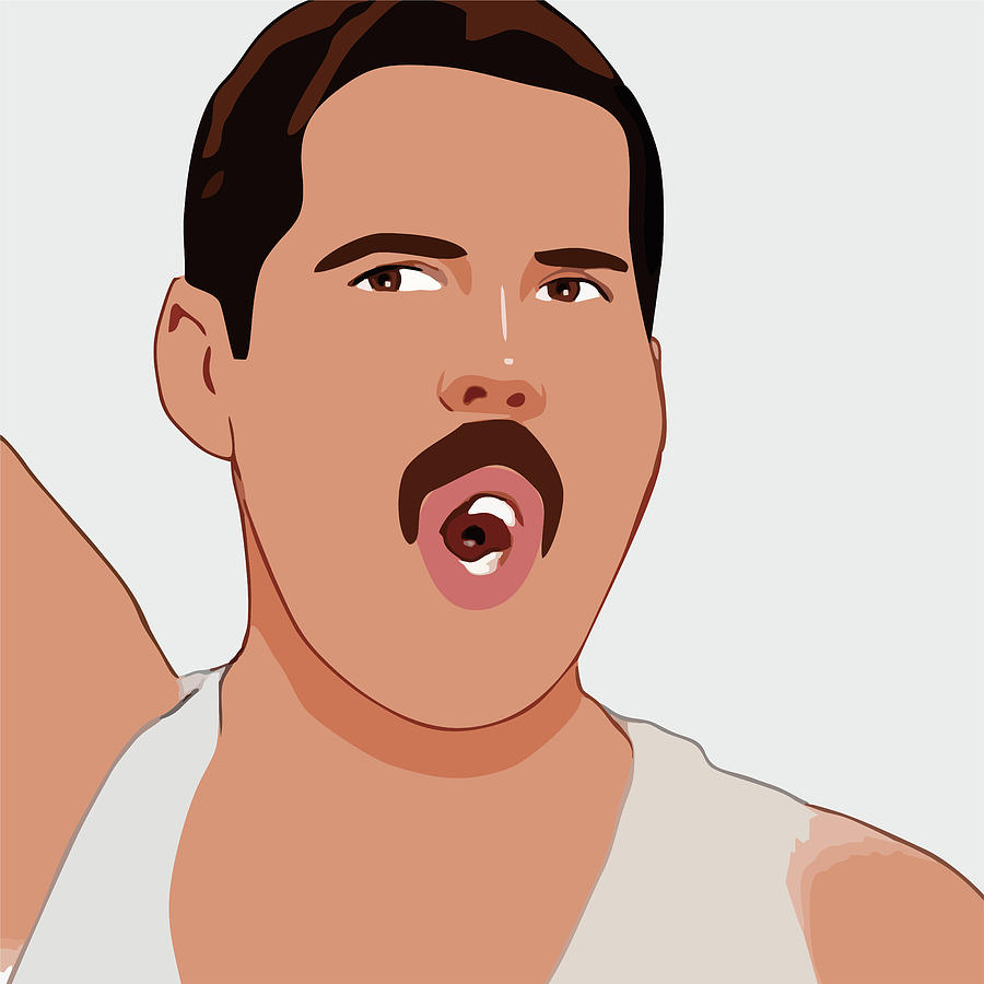 Freddy Mercury Cartoon Portrait 1 Digital Art by Ahmad Nusyirwan | Fine ...