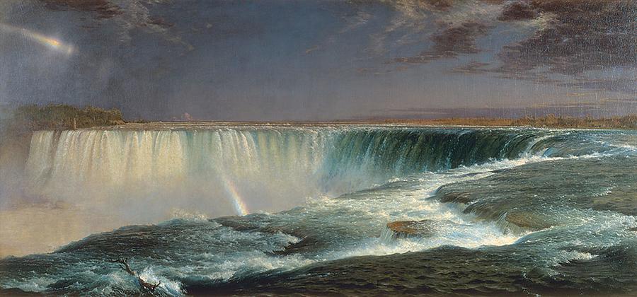 Frederic Edwin Church - Horseshoe Falls, Niagara Painting By Les 