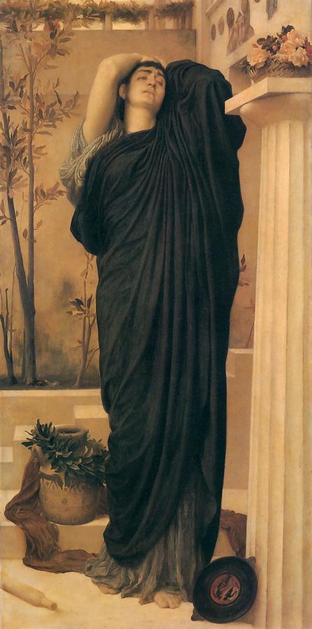 Frederic Leighton - Electra at the Tomb of Agamemnon Painting by Les ...