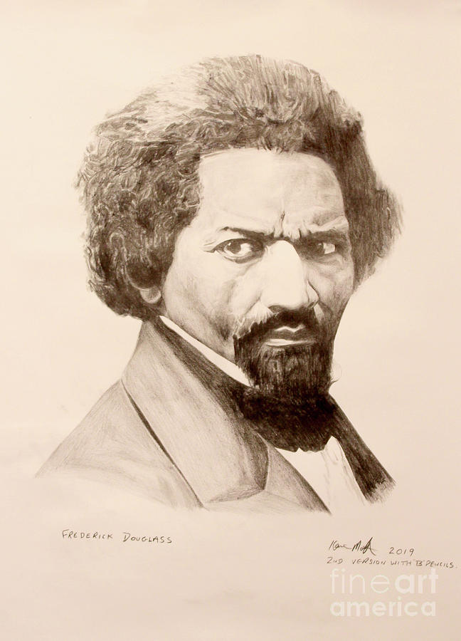 Frederick Douglass B Pencils Drawing By Kevin Martin | Fine Art America