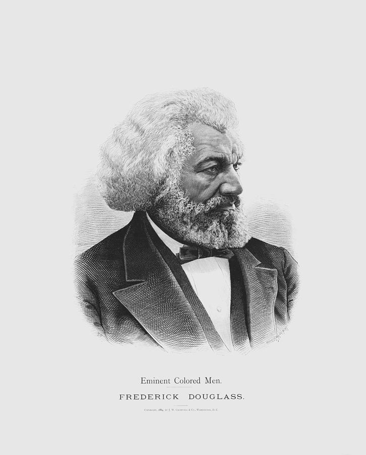 Frederick Douglass Engraving - Eminent Colored Men - 1884 Drawing by War Is Hell Store