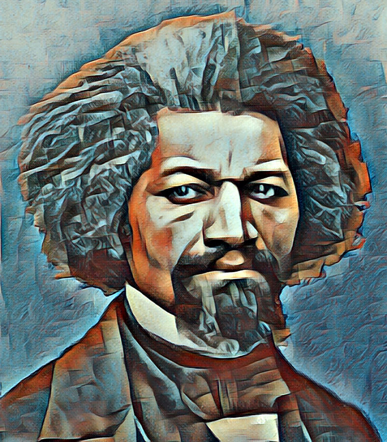 Frederick Douglass Painting In Color Paintinng Painting by Tony Rubino