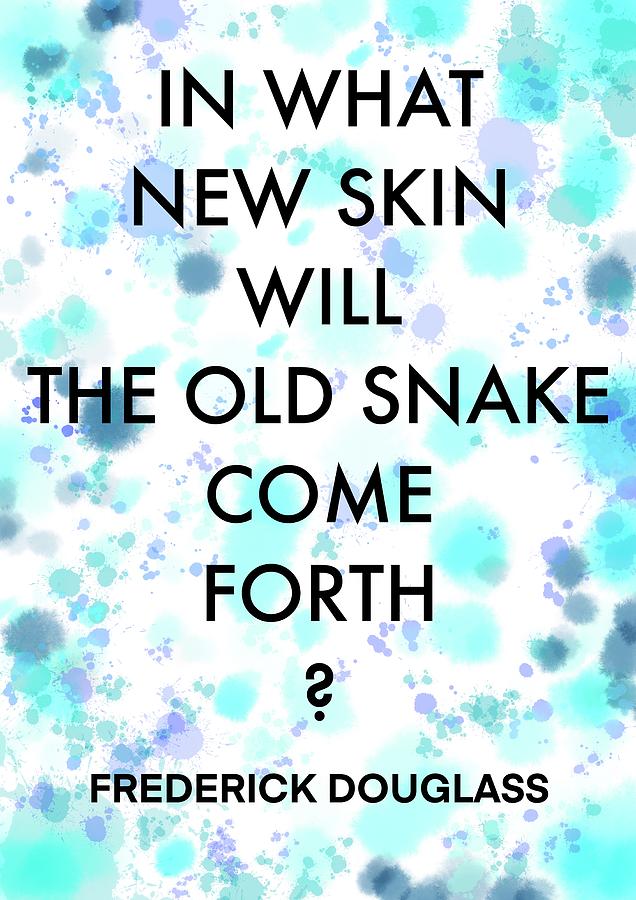 FREDERICK DOUGLASS quote .10 - IN WHAT NEW SKIN THE OLD SNAKE COME FORTH? Digital Art by Fabrizio Cassetta