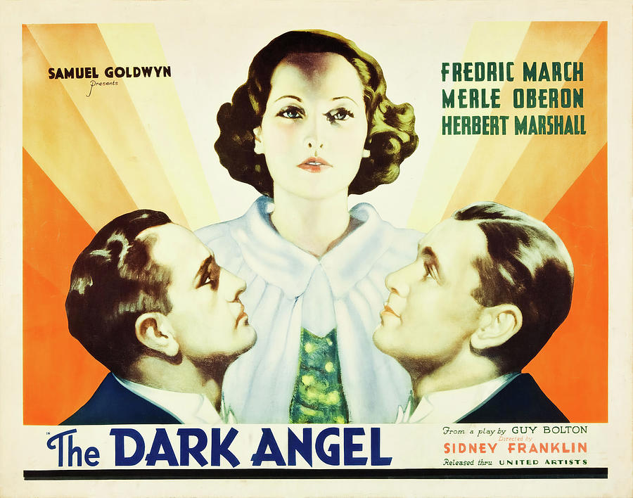 FREDRIC MARCH, HERBERT MARSHALL and MERLE OBERON in THE DARK ANGEL -1935-. Photograph by Album