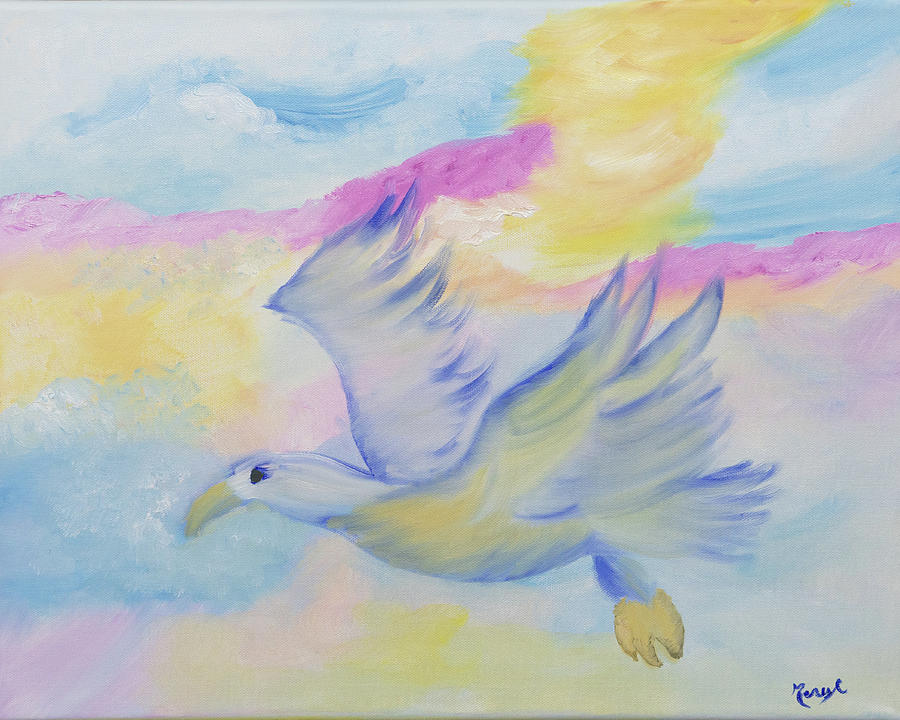 Free Bird Painting by Meryl Goudey