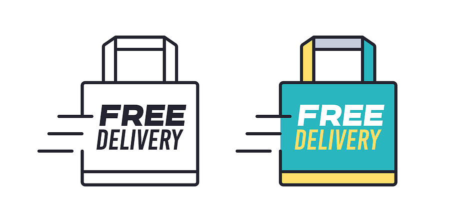 Free Delivery Shopping Bag Drawing by Filo